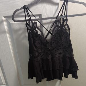 Miami Black Lace Camisole Top